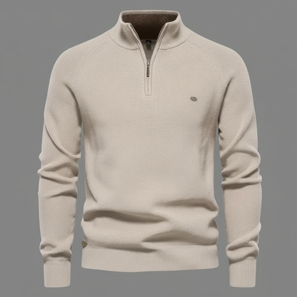Men's Half Zip Sweater | Slim Fit Knitted Jumper