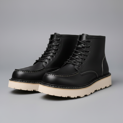 Uriel | Men's Lace-Up Ankle Boots with Thick Sole