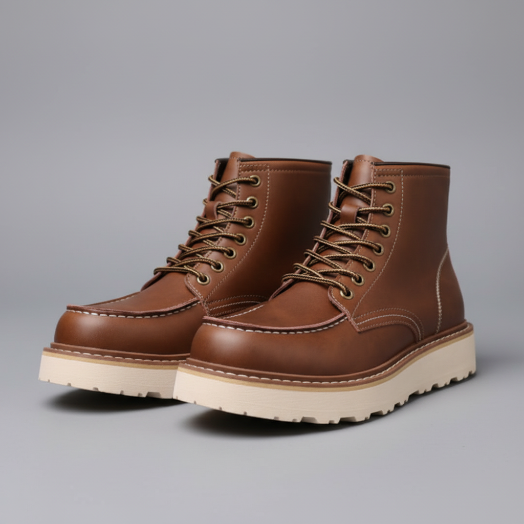 Uriel | Men's Lace-Up Ankle Boots with Thick Sole