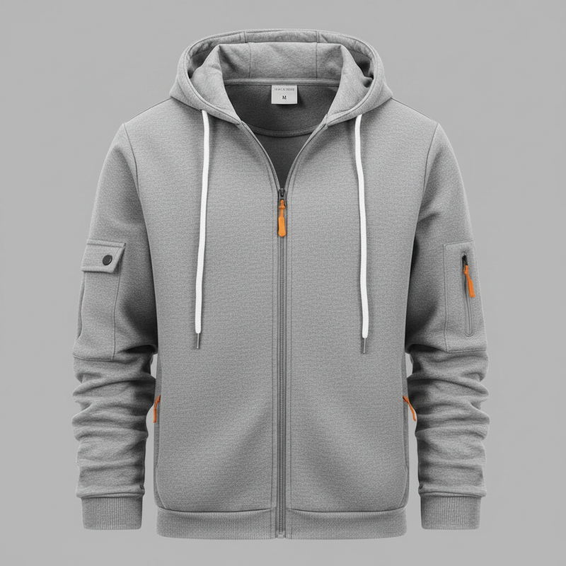 Men's Utility Zip-Up Hoodie | Stylish Sweatshirt for Casual Wear