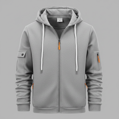 Men's Utility Zip-Up Hoodie | Stylish Sweatshirt for Casual Wear
