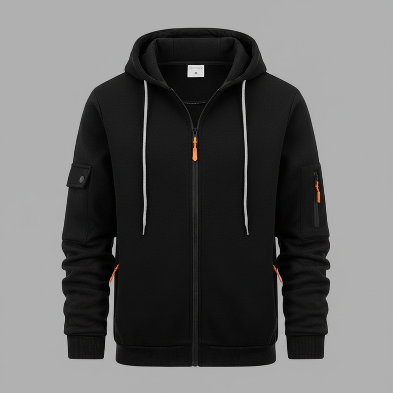 Men's Utility Zip-Up Hoodie | Stylish Sweatshirt for Casual Wear