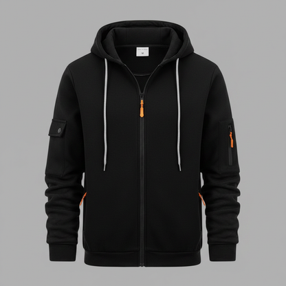 Men's Utility Zip-Up Hoodie | Stylish Sweatshirt for Casual Wear