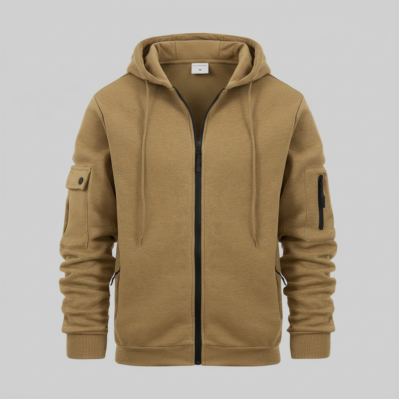 Men's Utility Zip-Up Hoodie | Stylish Sweatshirt for Casual Wear