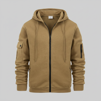 Men's Utility Zip-Up Hoodie | Stylish Sweatshirt for Casual Wear