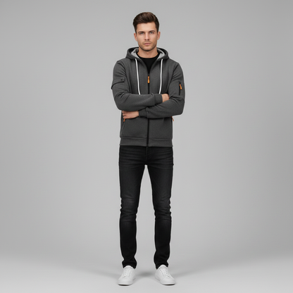 Men's Utility Zip-Up Hoodie | Stylish Sweatshirt for Casual Wear
