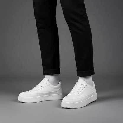 Men's White Platform Sneakers | Modern Street Style