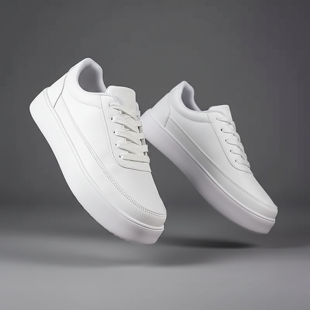 Men's White Platform Sneakers | Modern Street Style