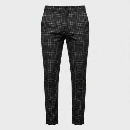Sasha | Men's Checked Low Waist Chino Pants