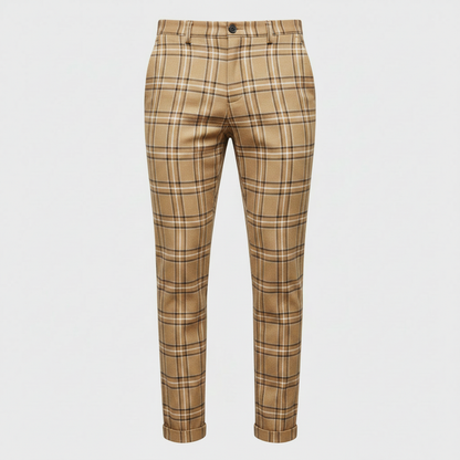 Sasha | Men's Checked Low Waist Chino Pants