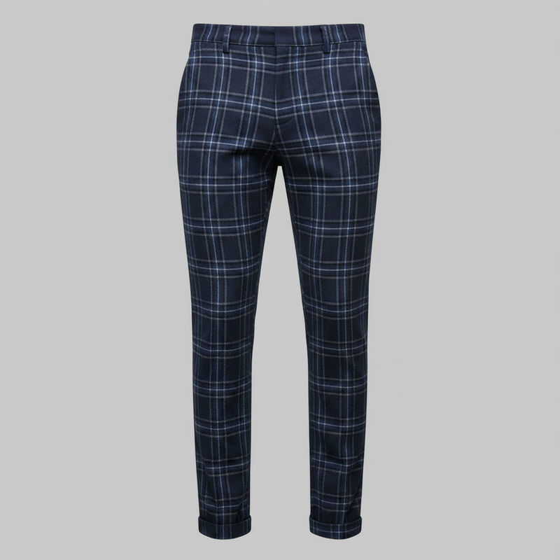 Sasha | Men's Checked Low Waist Chino Pants